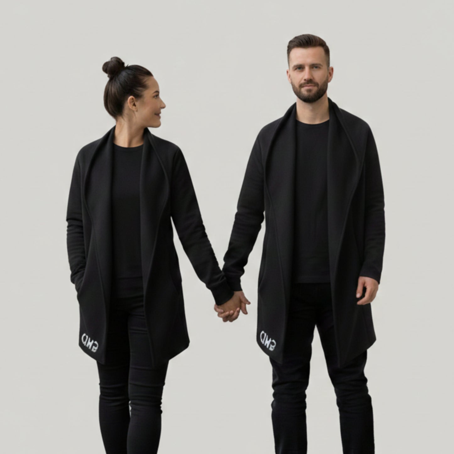 CZMD Till the Last Dice – İskambil & Zar Baskılı Siyah Panço | Sevgililer İçin Unisex Özel Tasarım