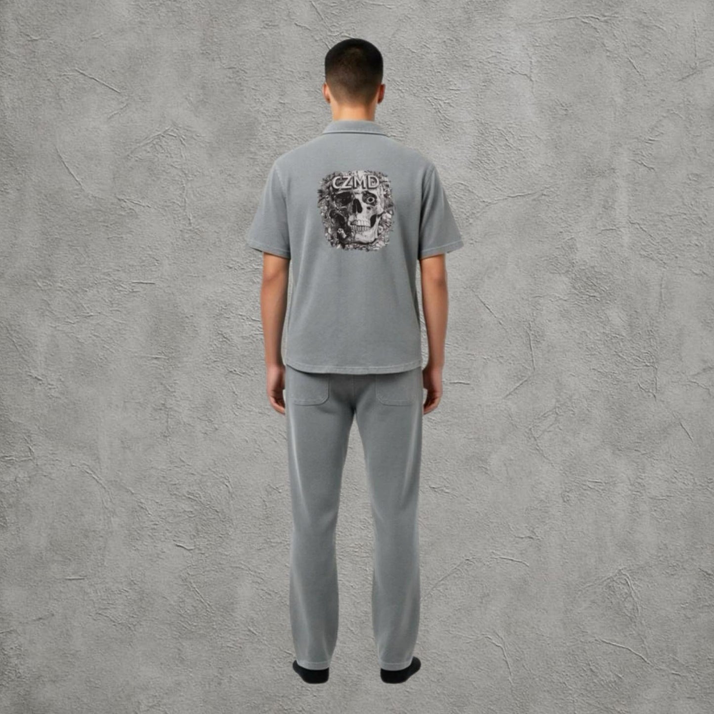 Urban Light Grey Baggy Sport Set – Gömlekli Spor Takım