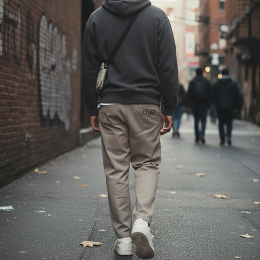 Kurukafa Tasarımlı Keten Pantolon