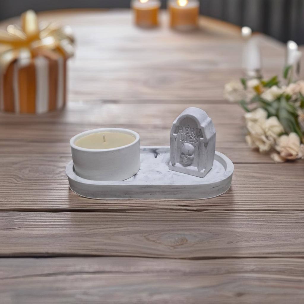 Skull Grave Mini – Taş Kurukafa Biblo & Mum 50 ml