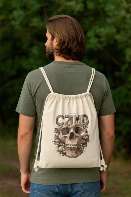 Signature Skull Art Keten İpli Bez Sırt Çantası