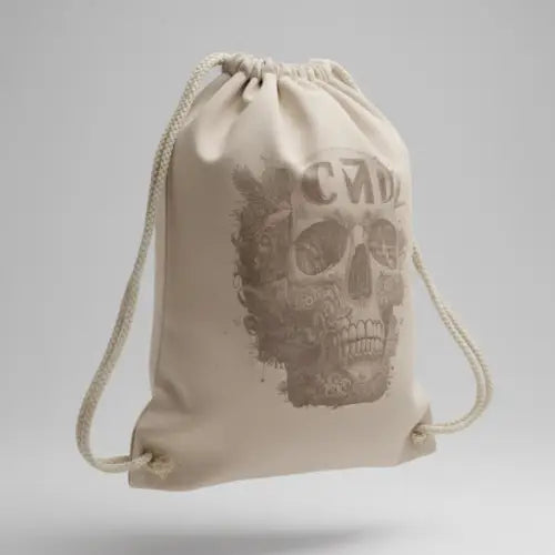 Etched Skull Keten İpli Sırt Çantası