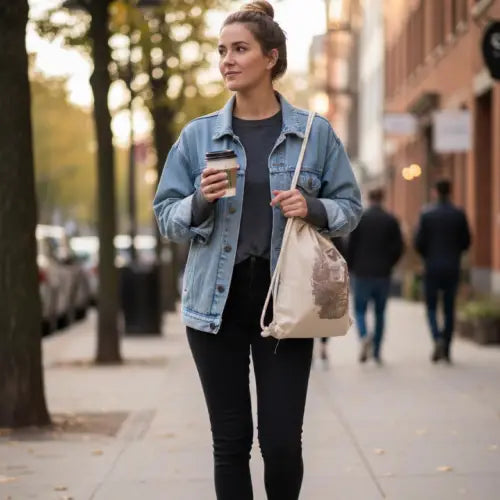 CZMD Etched Skull Keten İpli Sırt Çantası