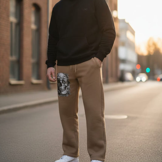 Kurukafa Baskılı Camel Eşofman Altı