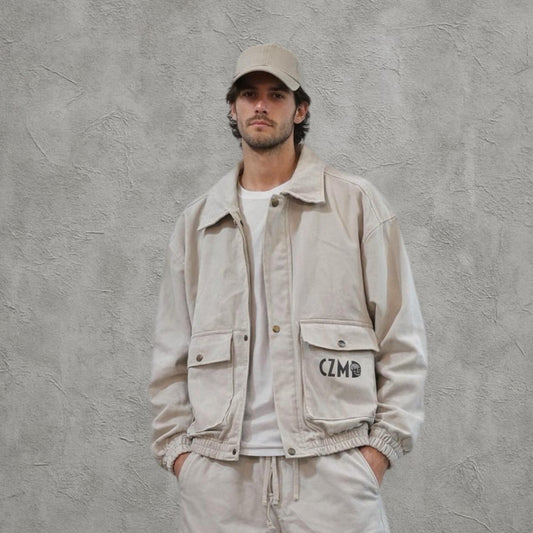 Raw Skull Bone Denim Ceket