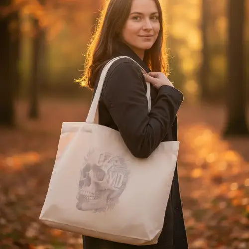 Anatomical Skull Keten Omuz Çantası