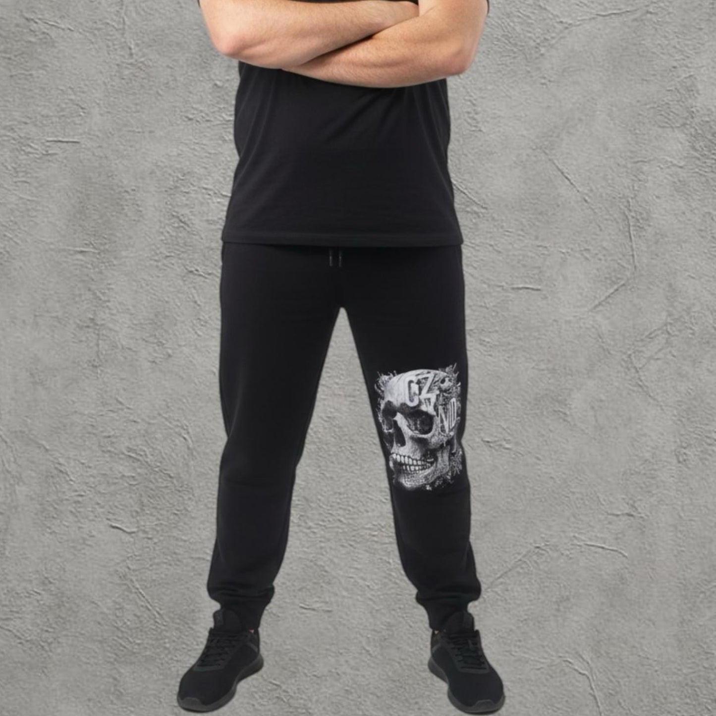 Anatomical Black Core Jogger – Kurukafa Detaylı Eşofman Altı