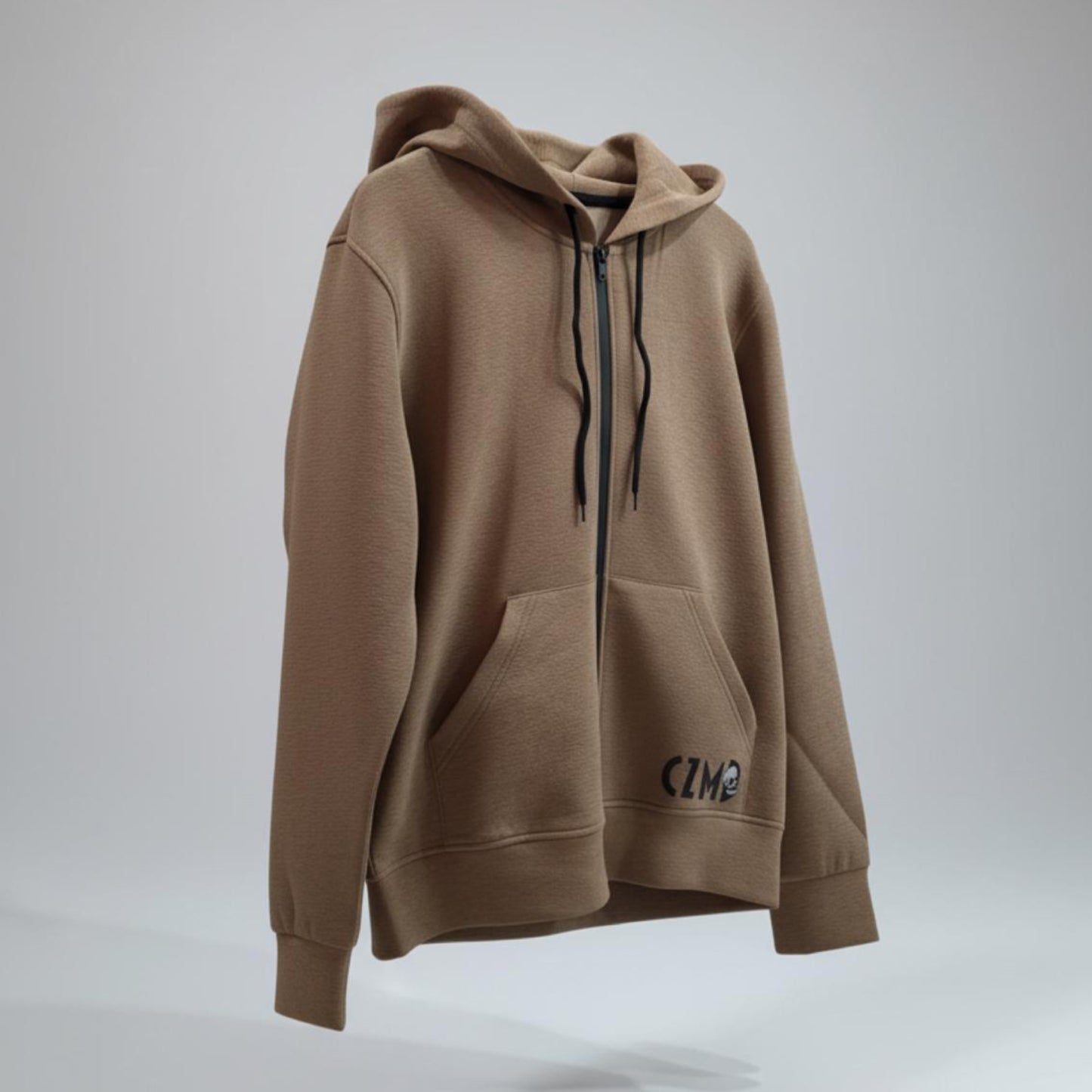 Anatomical Camel Core Zip Hoodie – Kurukafa Baskılı