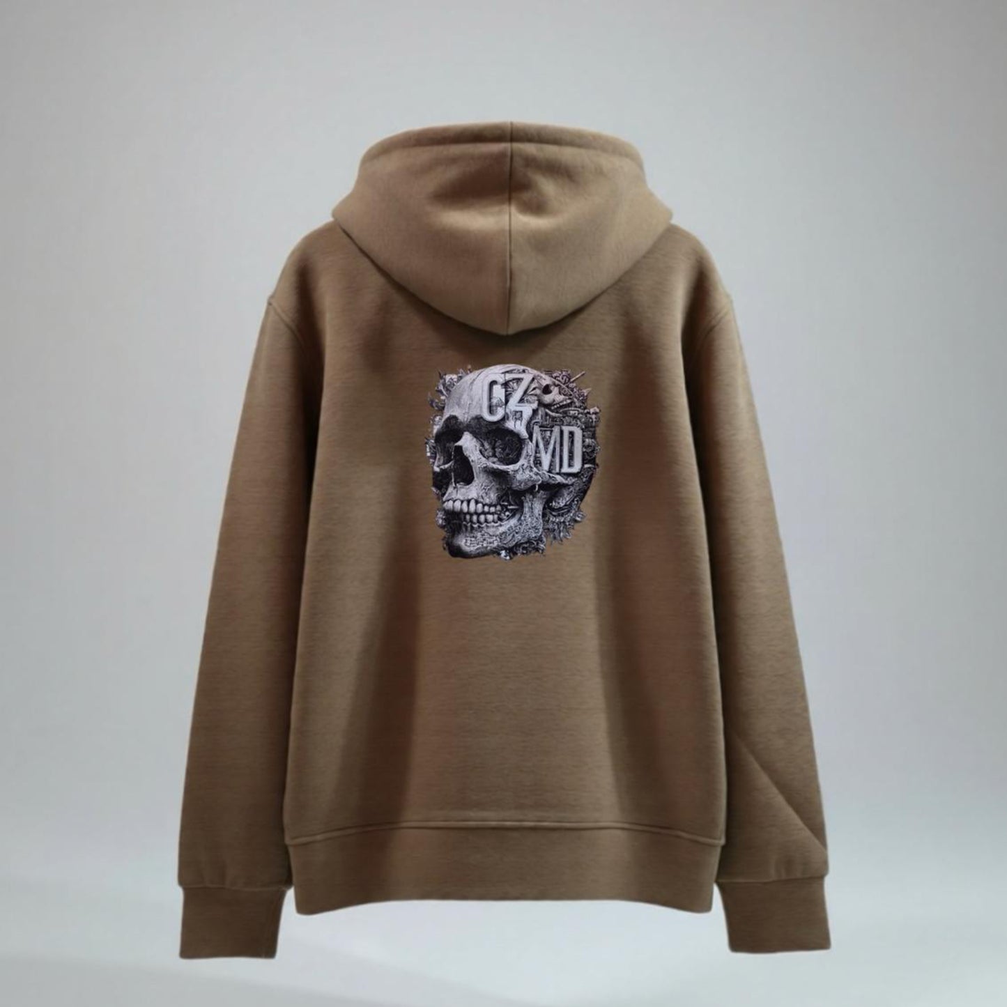 Anatomical Camel Core Zip Hoodie – Kurukafa Baskılı