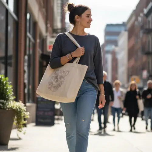 Signature Skull Keten Omuz Çantası