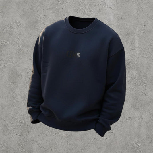 Etched Skull Oversize Şardonlu Sweatshirt