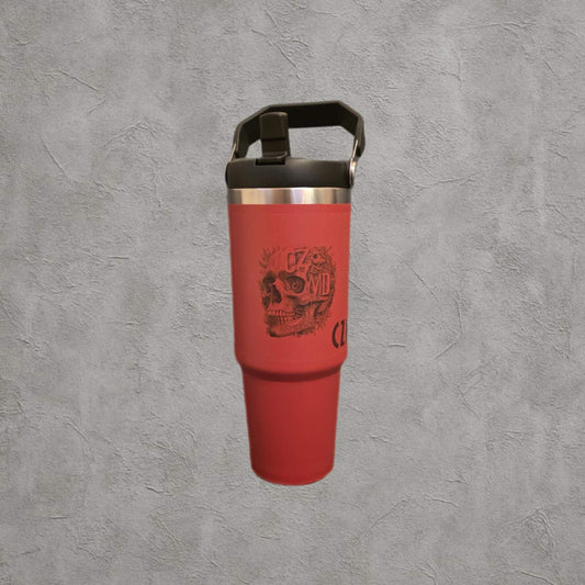 Anatomical Pipetli Termos – Kırmızı | Sınırlı Üretim | Çift Katmanlı Paslanmaz Çelik 900 ml