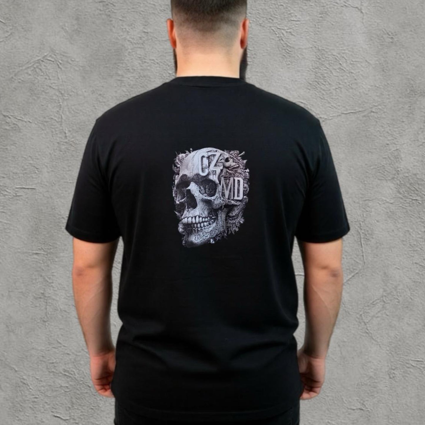 Anatomical Black Skull T-Shirt – %100 Pamuk Kurukafa Baskılı